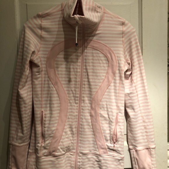 2 Piece Lululemon Jacket Tank Pink Tonka Striped - Picture 10 of 16